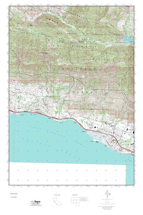 MyTopo Carpinteria California USGS Quad Topo Map