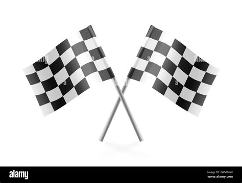 Checkered Racing Flag Realistic Two Finish Flags For Car Race Sports