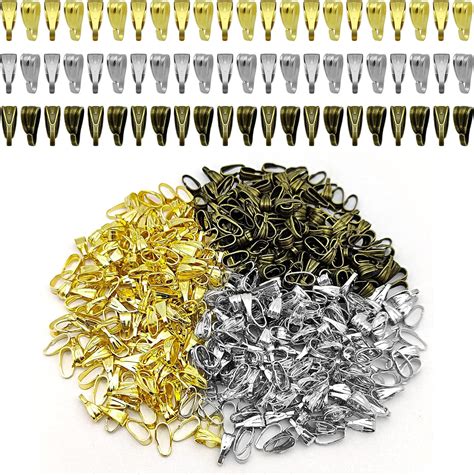 Amazon 600 Pcs 3 Colors Pinch Bails For Jewelry Making Metal