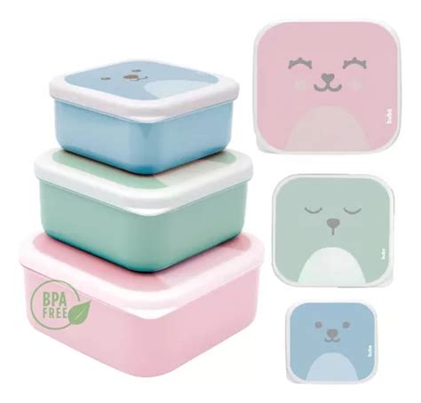 Kit 3 Potes Armazenar Papinha Comida Lanche Bebe Infantil MercadoLivre