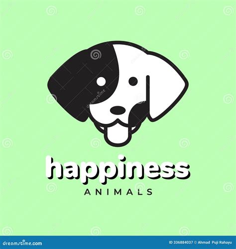 Brittany Dog Pets Head Mascot Cartoon Cute Smile Happy Colorful Logo