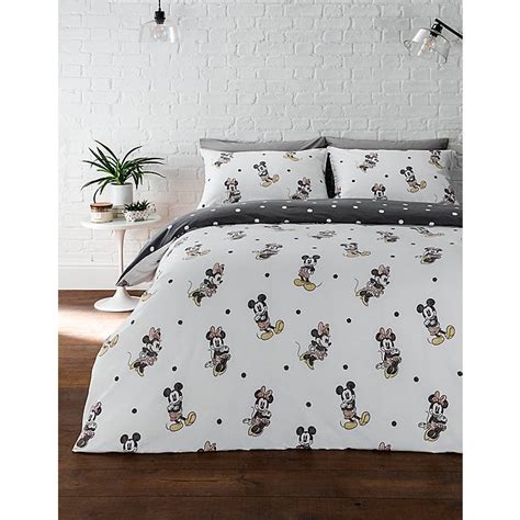 Disney Mickey And Minnie Cotton Reversible Duvet Set Home George At Asda