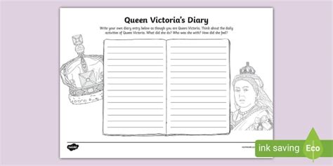 Queen Victoria Diary Entry Worksheet Teacher Made Twinkl