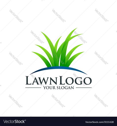 Lawn Care Logo Design Royalty Free Vector Image