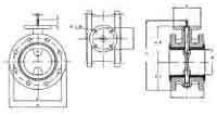 754641 VALVE BUTTERFLY CAST IRON DIN FLANGED LONG 54 PN10 150MM