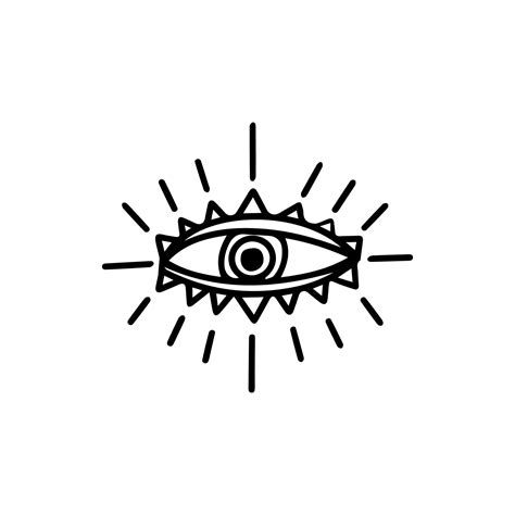 Third Eye. Icon black and white vector 16023578 Vector Art at Vecteezy