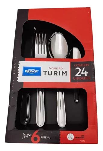 Kit Set Cubiertos 24 Piezas Premium Acero Inoxidable Turim