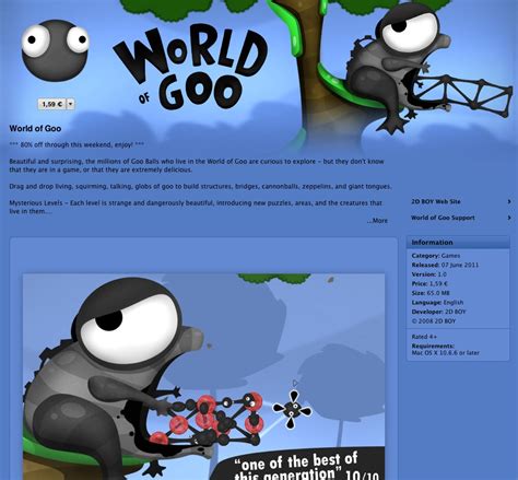 2D Boy Offers World of Goo to iPad, Mac Gamers 80% Off This Weekend