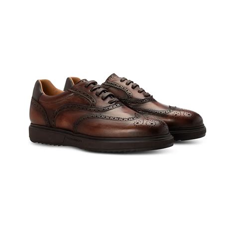 Moreschi Leather Sneakers Brown Mensdesignershoe