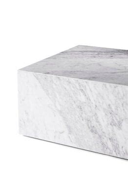 Audo Copenhagen Plinth Table Low White Carrara Marble Finnish