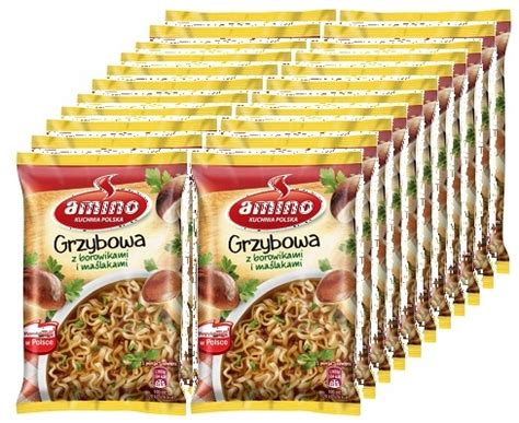 22 x Amino Grzybowa zupa błyskawiczna 57 g 14785137607 Allegro pl