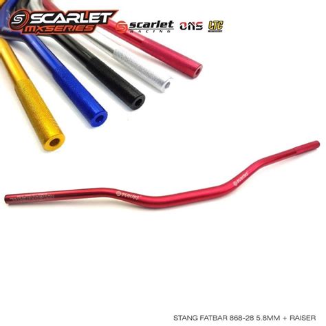 Jual Stang Fatbar SCARLET Low 5 8mm Trail Motocross Supermoto Trabas