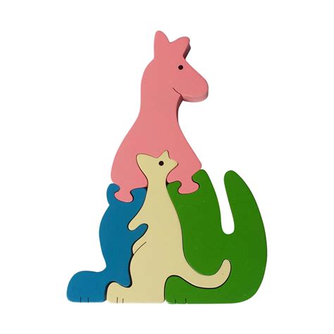 Kangaroo Wooden Animal Puzzle • Handcrafted in Australia • JIGZOOS