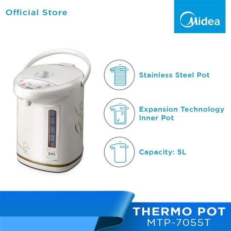 Midea Mtp 7055t 50l Thermo Pot Lazada