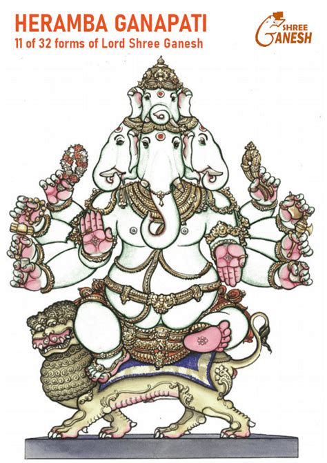 Heramba Ganapati The Protector Of The Weak Lord Ganesha