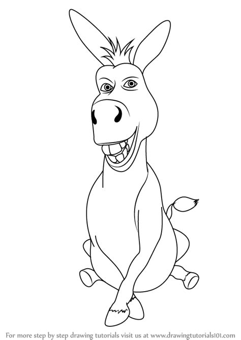 Learn How to Draw Donkey from Shrek (Shrek) Step by Step : Drawing ...