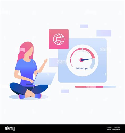 Flat Fast Internet Connections Concept Illustration For Websites