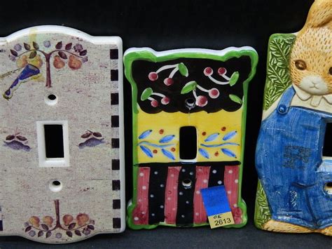 Oe2613 Collection Of Ceramic Made Cute Light Switch Covers Wilbur Auction