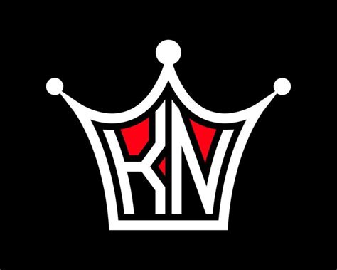 Dise O Del Logotipo De La Letra Kn En Forma De Corona Arte Vectorial