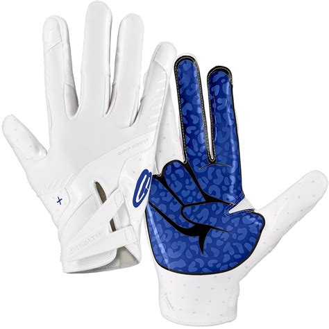 Blue And White Football Gloves Tyreek Hill Football Gloves Grip Boost