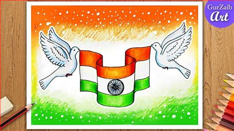 Independence Day Drawing India 15 August Freedom Day Poster Easy