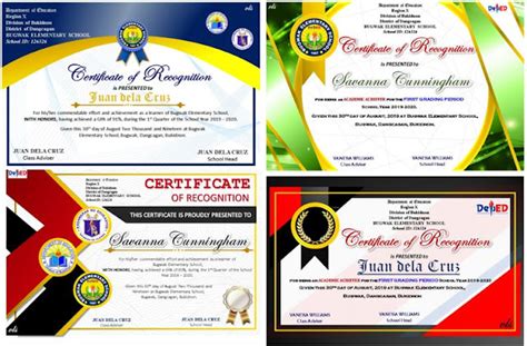 Certificate Templates With Automatic Certificate For Inset