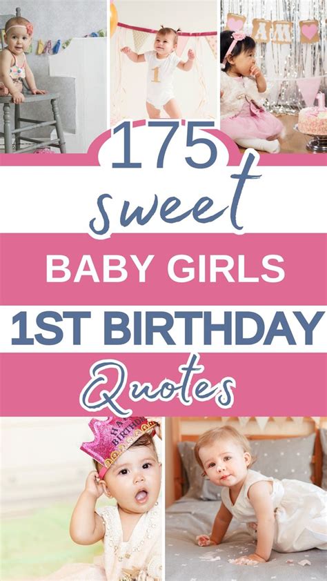 Sweet First Birthday Quotes For Baby Girl First Birthday Quotes