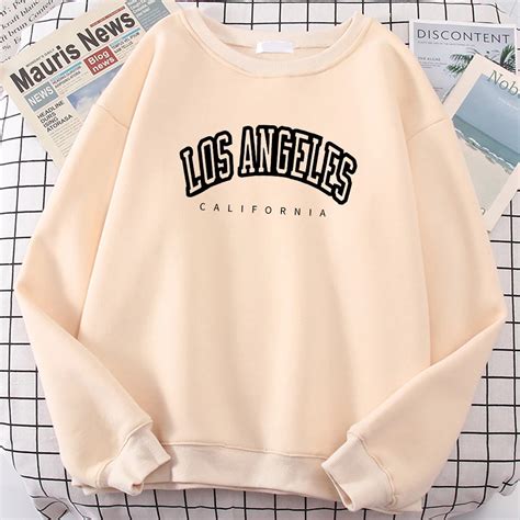 Los Angeles Kalifornien Stadt Streetwear Sweatshirt F R Frauen Lose