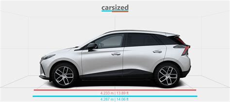 Dimensions MG MG4 2022 Present Vs Volvo EX30 2023 Present