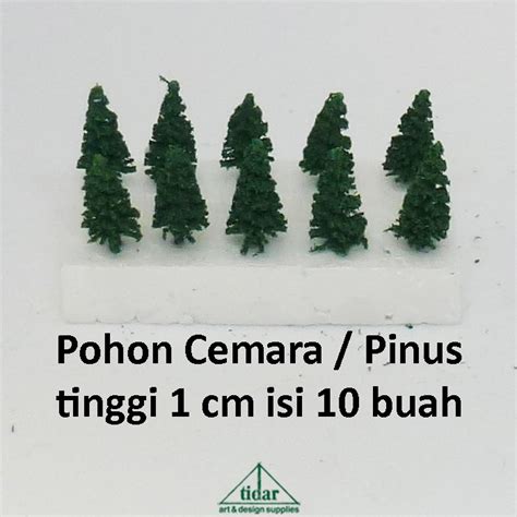 Jual Miniatur Pohon Cemara Maket Pohon Pinus MH Tinggi 1 Cm Shopee