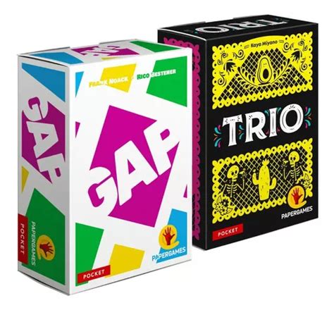 Juegos de cartas Juegos de mesa Pocket Gap + Trio Papergames | MercadoLibre