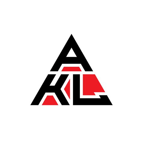 akl triangle letter logo design  triangle shape akl triangle logo