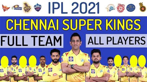 Chennai Super Kings Players List Captain Name Details (CSK) Team Squads ...