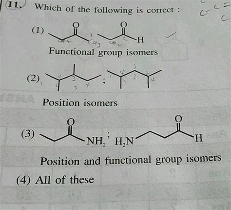 If The Position Of The Functional Group Varies In Each Of Its Isomers