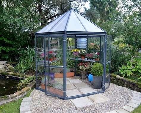 Palram OASIS HEXAGONAL 8 FT GREY Gewächshaus grau Amazon de Garten