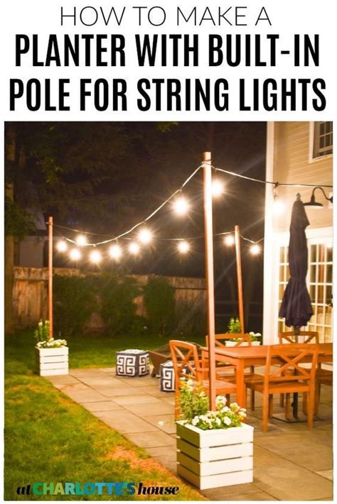 Diy Planter With Pole For String Lights Decorafit Home