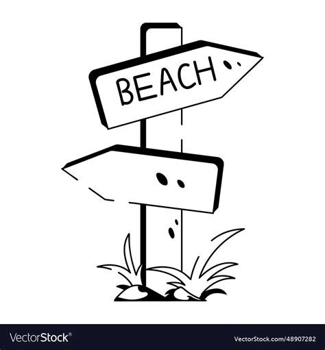 Beach board Royalty Free Vector Image - VectorStock