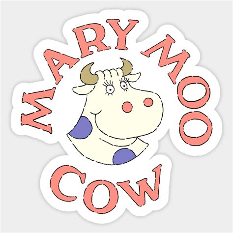 Mary Moo Cow Arthur Rimbaud Sticker Teepublic