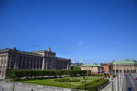 Swedish Parliament House Riksdag, Stockholm, Sweden Stock Image - Image ...