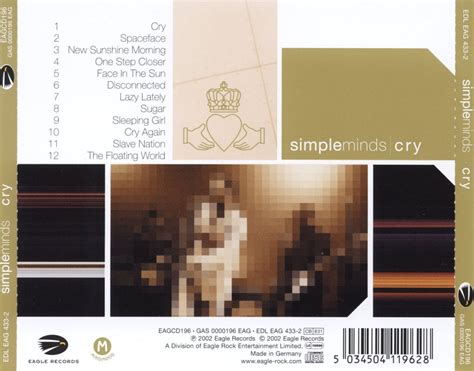 Car Tula Trasera De Simple Minds Cry Portada