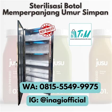 Sterilisasi Botol Dengan Teknologi Sinar Uv Tokomesinmurah