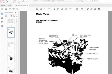 CATERPILLAR Unit Rig Mining Truck 3208 Industrial & Generator Set ...