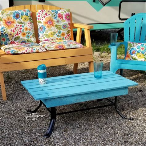 Repurposed Fire Pit Outdoor Coffee Table - My Repurposed Life® Rescue ...