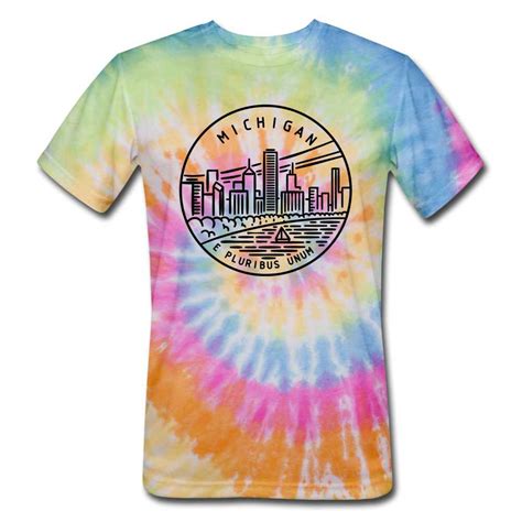 Michigan Tie Dye T Shirt State Design Michigan Unsex T Shirt Etsy