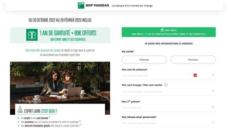 BNP Paribas découvrez les avantages de l offre Esprit Libre