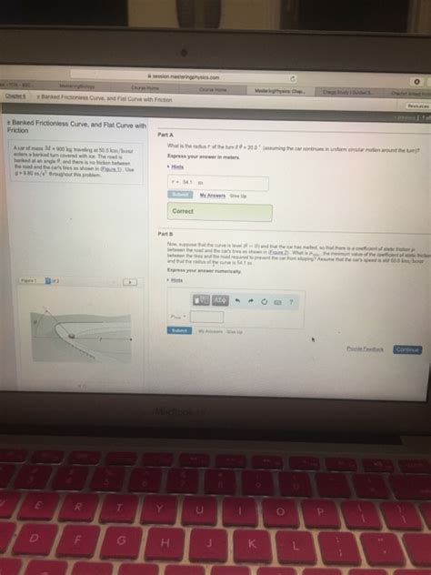 Solved 0 ChactersBanked Frictionless Curve And Flatl Curve Chegg