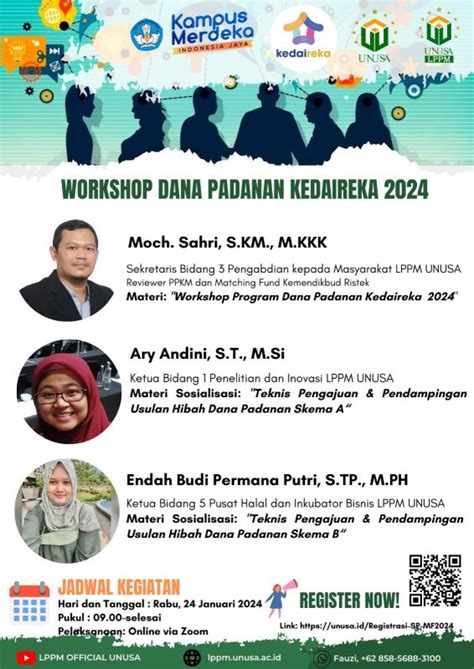 Workshop Dana Padanan Kedaireka 2024 UNUSA