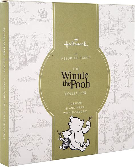 Hallmark Assorted Cards Multipack Of 10 In 5 Disney S Winnie The Pooh