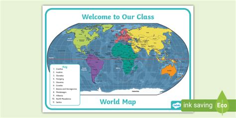 Free printable labelled world map ks2, Download Free printable labelled ...