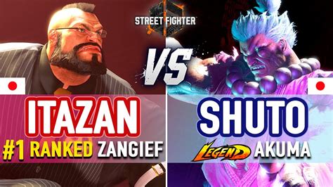 Sf6 🔥 Itazan 1 Ranked Zangief Vs Shuto Akuma 🔥 Sf6 High Level